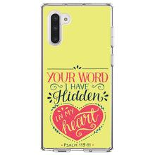 DistinctInk® Clear Shockproof Hybrid Case for Apple iPhone / Samsung Galaxy / Google Pixel - Psalm 119:11 - Your Word I have Hidden in My Heart