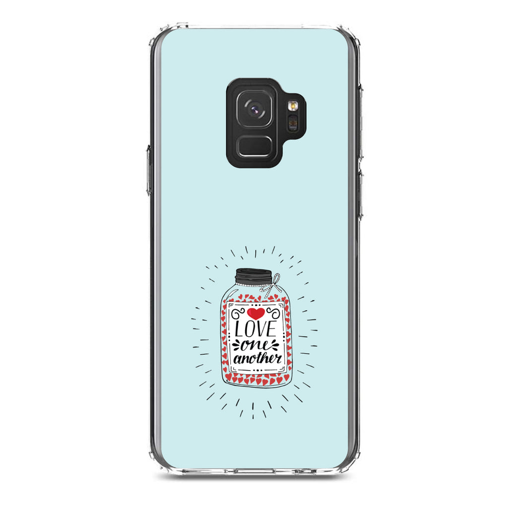 Love One Another, Heart / Jar Clear Shockproof iPhone Case, view 19