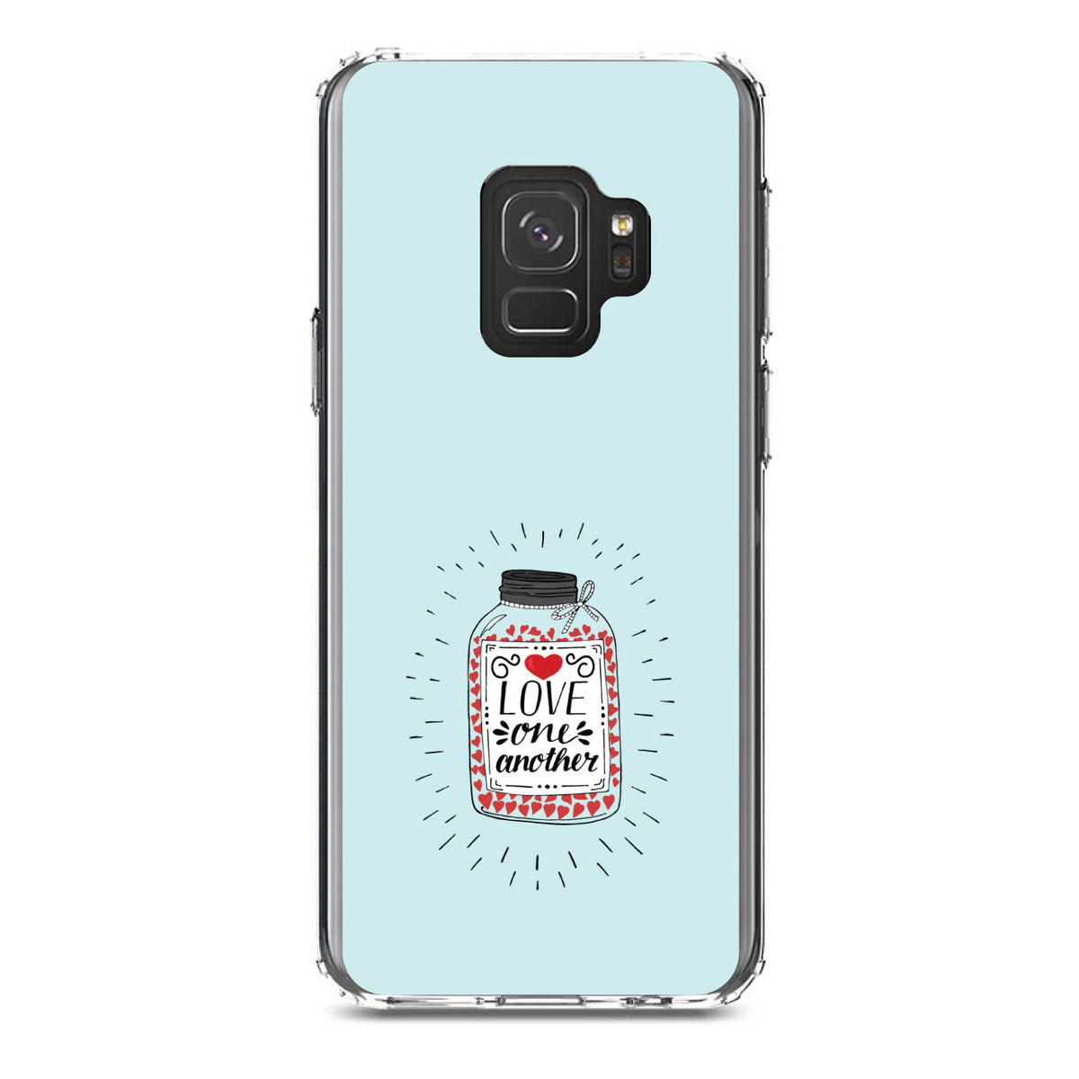 Love One Another, Heart / Jar Clear Shockproof iPhone Case, view 19