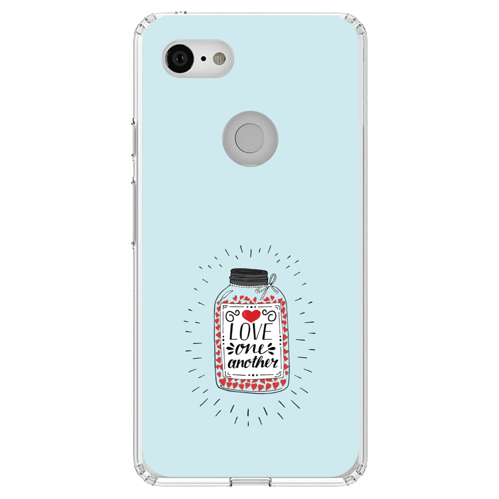 Love One Another, Heart / Jar Clear Shockproof iPhone Case, view 21