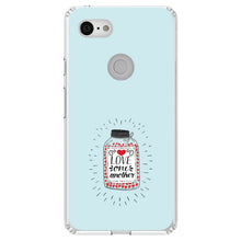 DistinctInk® Clear Shockproof Hybrid Case for Apple iPhone / Samsung Galaxy / Google Pixel - Love One Another - Heart / Jar