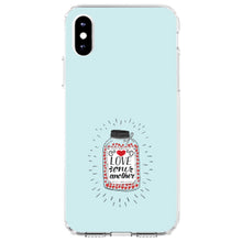 DistinctInk® Clear Shockproof Hybrid Case for Apple iPhone / Samsung Galaxy / Google Pixel - Love One Another - Heart / Jar
