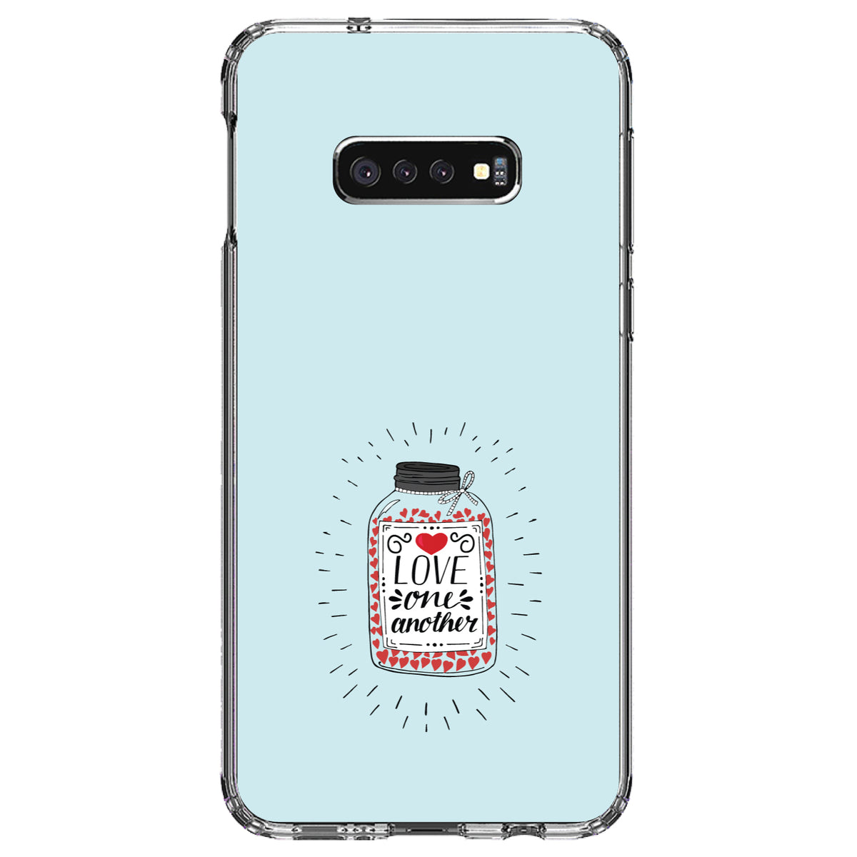 Love One Another, Heart / Jar Clear Shockproof iPhone Case, view 18