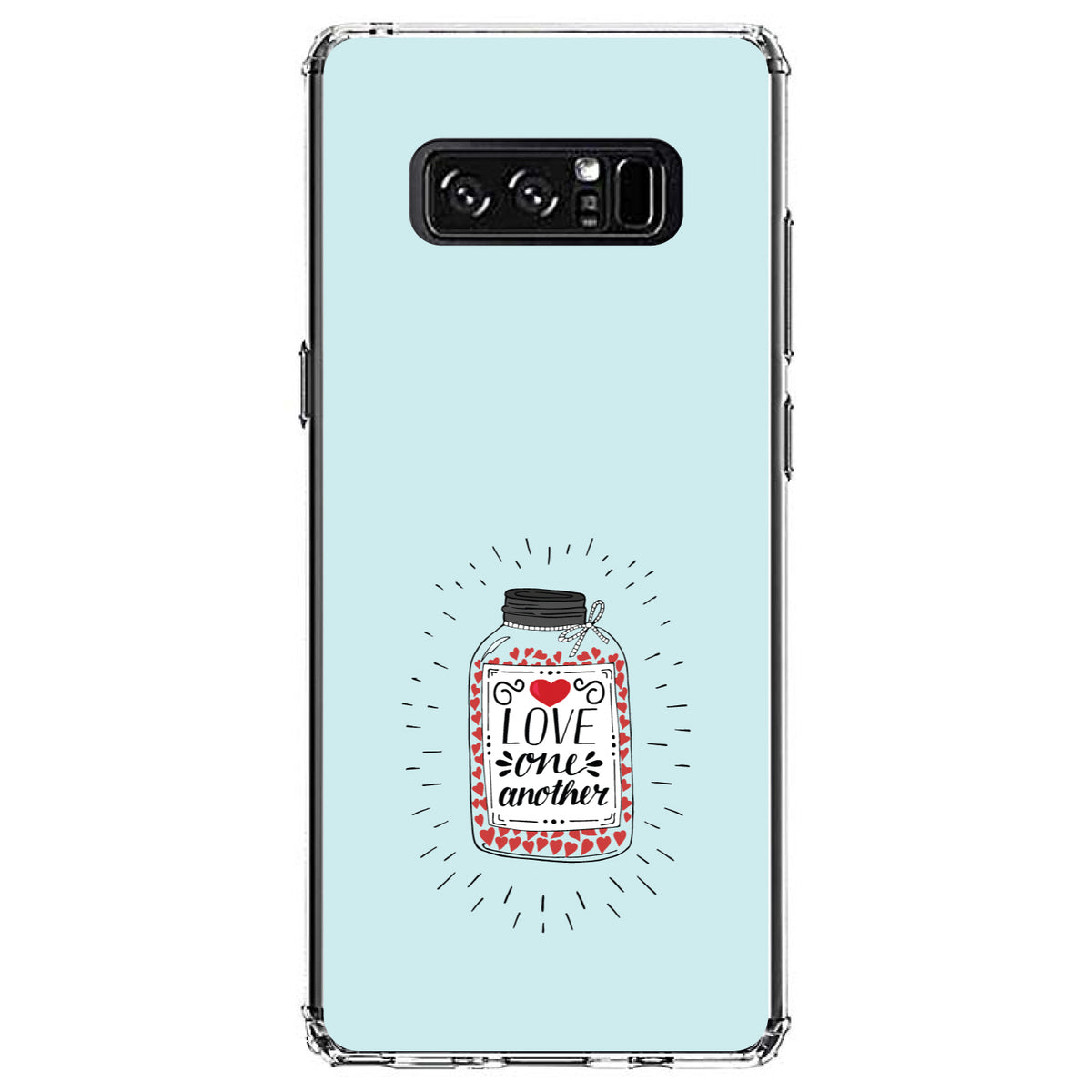 Love One Another, Heart / Jar Clear Shockproof iPhone Case, view 12