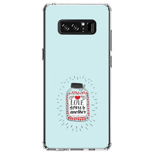 DistinctInk® Clear Shockproof Hybrid Case for Apple iPhone / Samsung Galaxy / Google Pixel - Love One Another - Heart / Jar