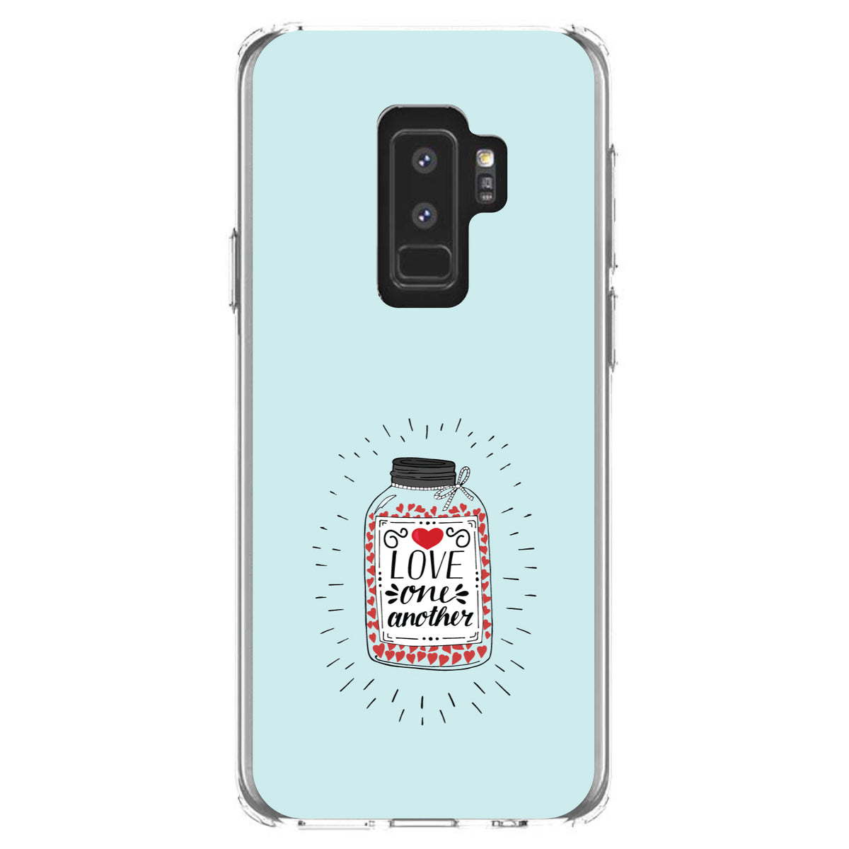 Love One Another, Heart / Jar Clear Shockproof iPhone Case, view 20