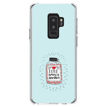 DistinctInk® Clear Shockproof Hybrid Case for Apple iPhone / Samsung Galaxy / Google Pixel - Love One Another - Heart / Jar