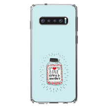 DistinctInk® Clear Shockproof Hybrid Case for Apple iPhone / Samsung Galaxy / Google Pixel - Love One Another - Heart / Jar