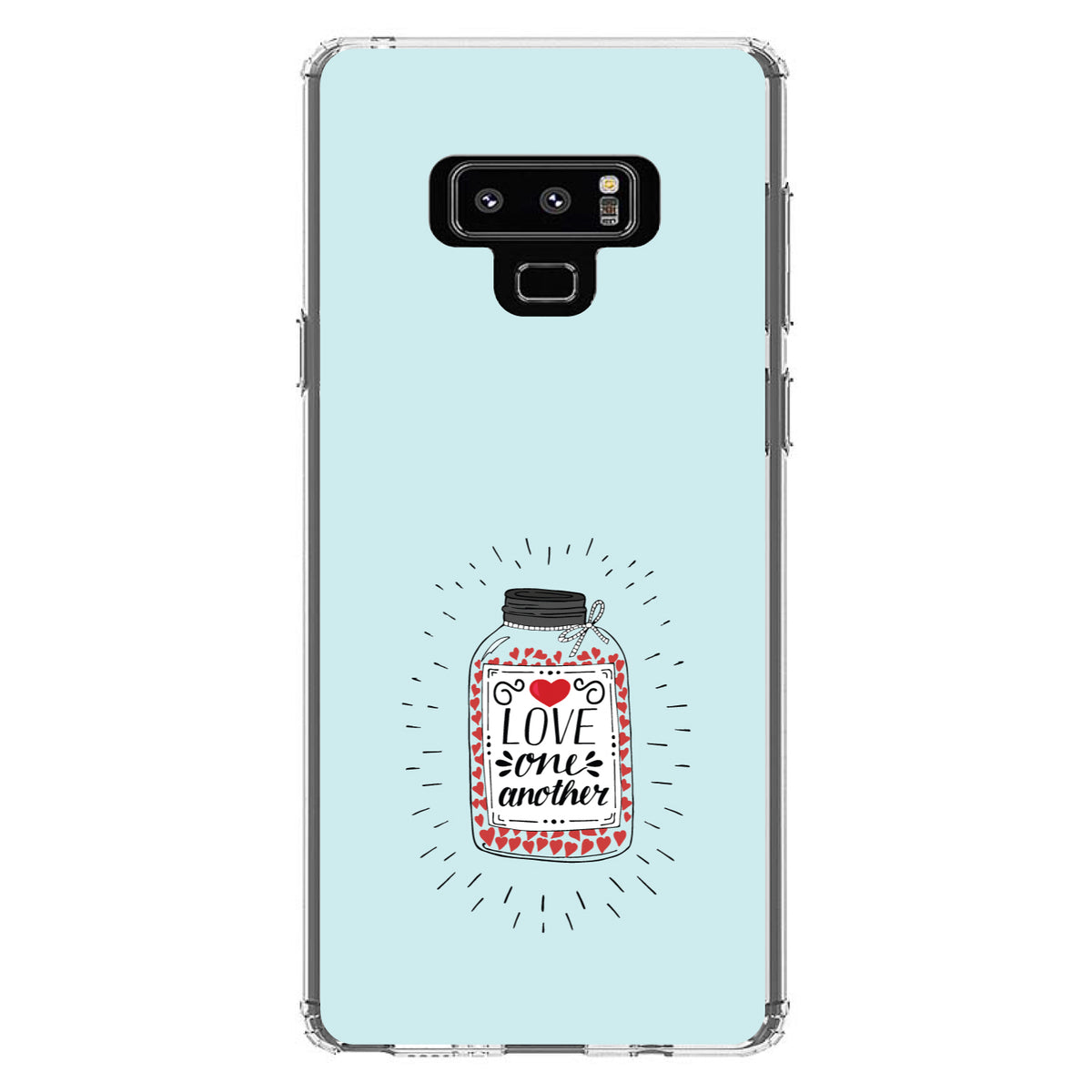 Love One Another, Heart / Jar Clear Shockproof iPhone Case, view 11