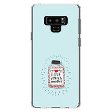 DistinctInk® Clear Shockproof Hybrid Case for Apple iPhone / Samsung Galaxy / Google Pixel - Love One Another - Heart / Jar