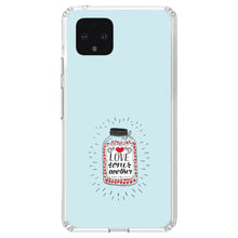 DistinctInk® Clear Shockproof Hybrid Case for Apple iPhone / Samsung Galaxy / Google Pixel - Love One Another - Heart / Jar