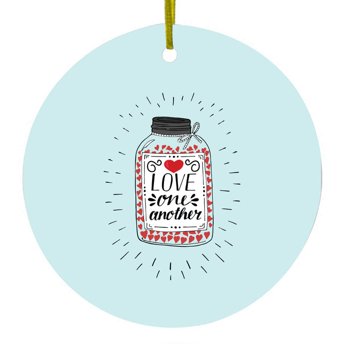 Heart / Jar Ceramic Ornament