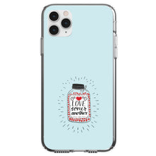 DistinctInk® Clear Shockproof Hybrid Case for Apple iPhone / Samsung Galaxy / Google Pixel - Love One Another - Heart / Jar