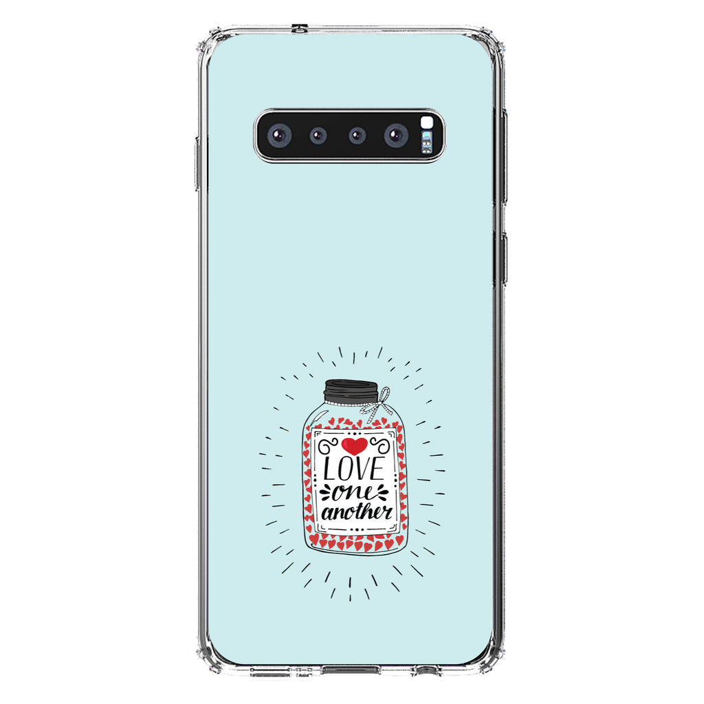Love One Another, Heart / Jar Clear Shockproof iPhone Case, view 17