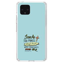 DistinctInk® Clear Shockproof Hybrid Case for Apple iPhone / Samsung Galaxy / Google Pixel - Philippians 4:13 - I can do everything through Christ
