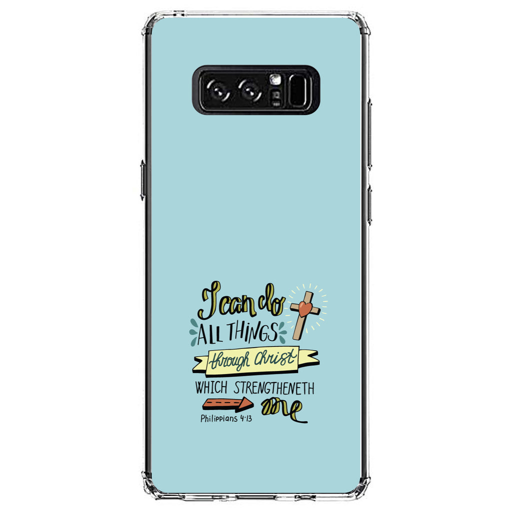 Philippians 4:13, I can do everything through Christ Clear Shockproof iPhone Case, view 12