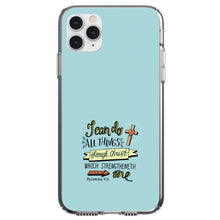 DistinctInk® Clear Shockproof Hybrid Case for Apple iPhone / Samsung Galaxy / Google Pixel - Philippians 4:13 - I can do everything through Christ