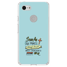 DistinctInk® Clear Shockproof Hybrid Case for Apple iPhone / Samsung Galaxy / Google Pixel - Philippians 4:13 - I can do everything through Christ