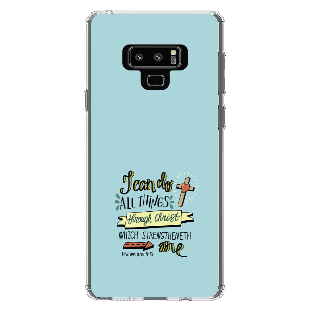 Philippians 4:13, I can do everything through Christ Clear Shockproof iPhone Case, view 11