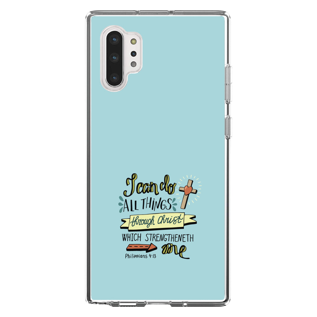 Philippians 4:13, I can do everything through Christ Clear Shockproof iPhone Case, view 10