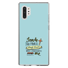 DistinctInk® Clear Shockproof Hybrid Case for Apple iPhone / Samsung Galaxy / Google Pixel - Philippians 4:13 - I can do everything through Christ
