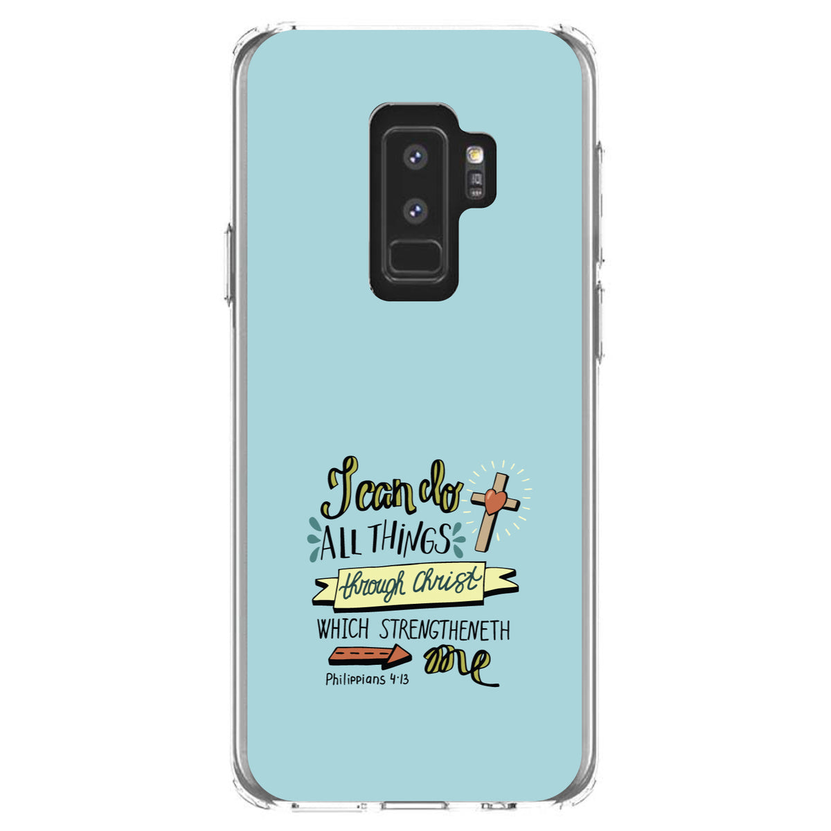 Philippians 4:13, I can do everything through Christ Clear Shockproof iPhone Case, view 20