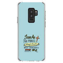DistinctInk® Clear Shockproof Hybrid Case for Apple iPhone / Samsung Galaxy / Google Pixel - Philippians 4:13 - I can do everything through Christ