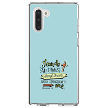 DistinctInk® Clear Shockproof Hybrid Case for Apple iPhone / Samsung Galaxy / Google Pixel - Philippians 4:13 - I can do everything through Christ