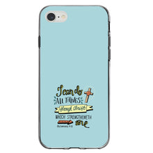 DistinctInk® Clear Shockproof Hybrid Case for Apple iPhone / Samsung Galaxy / Google Pixel - Philippians 4:13 - I can do everything through Christ