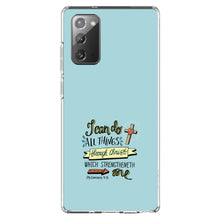 DistinctInk® Clear Shockproof Hybrid Case for Apple iPhone / Samsung Galaxy / Google Pixel - Philippians 4:13 - I can do everything through Christ