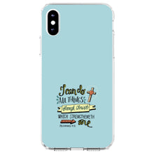 DistinctInk® Clear Shockproof Hybrid Case for Apple iPhone / Samsung Galaxy / Google Pixel - Philippians 4:13 - I can do everything through Christ