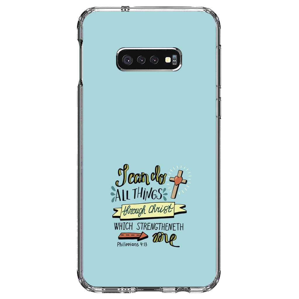 Philippians 4:13, I can do everything through Christ Clear Shockproof iPhone Case, view 18