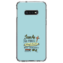 DistinctInk® Clear Shockproof Hybrid Case for Apple iPhone / Samsung Galaxy / Google Pixel - Philippians 4:13 - I can do everything through Christ