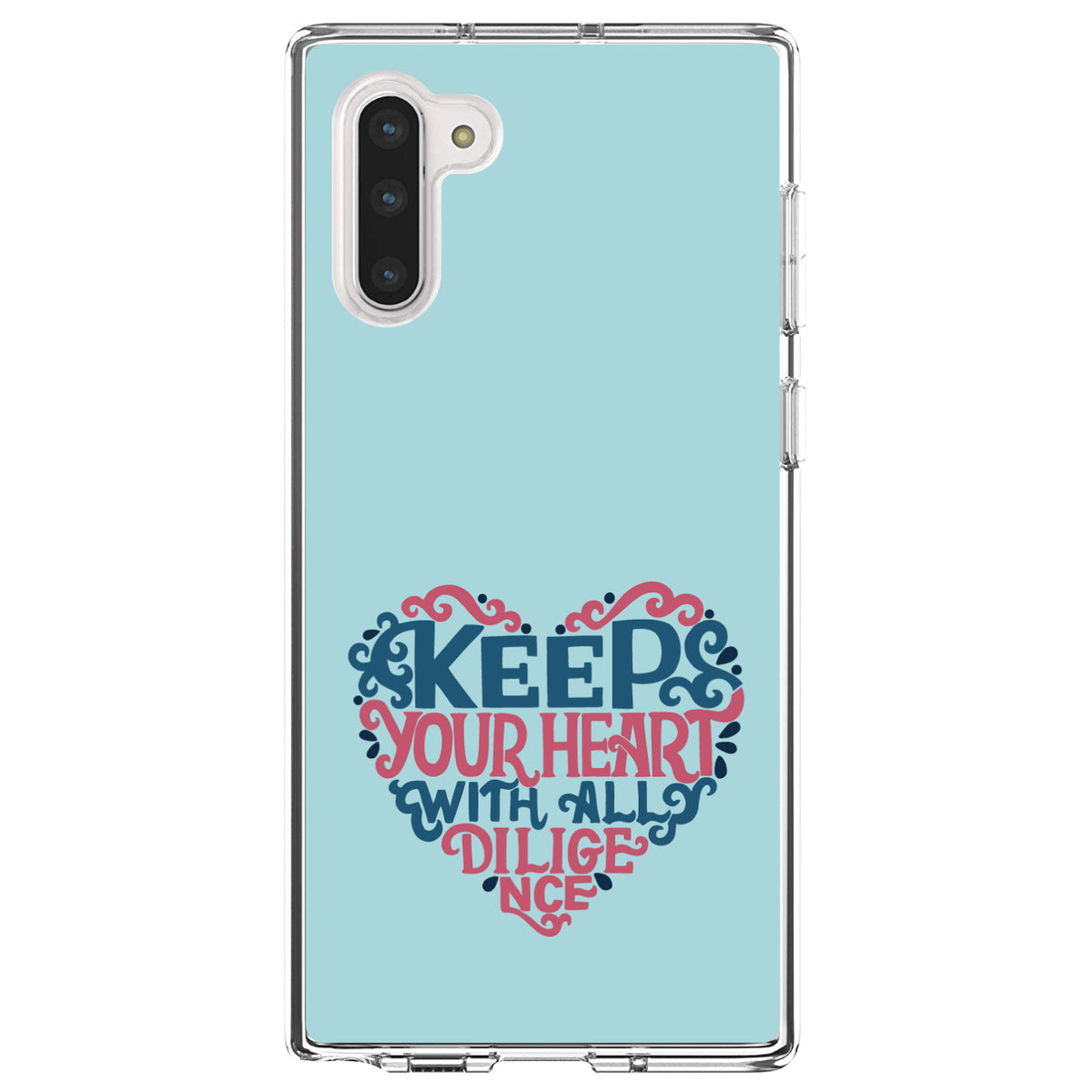 Keep Your Heart With All Diligence Clear Shockproof iPhone Case, view 9