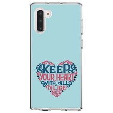DistinctInk® Clear Shockproof Hybrid Case for Apple iPhone / Samsung Galaxy / Google Pixel - Keep Your Heart With All Diligence