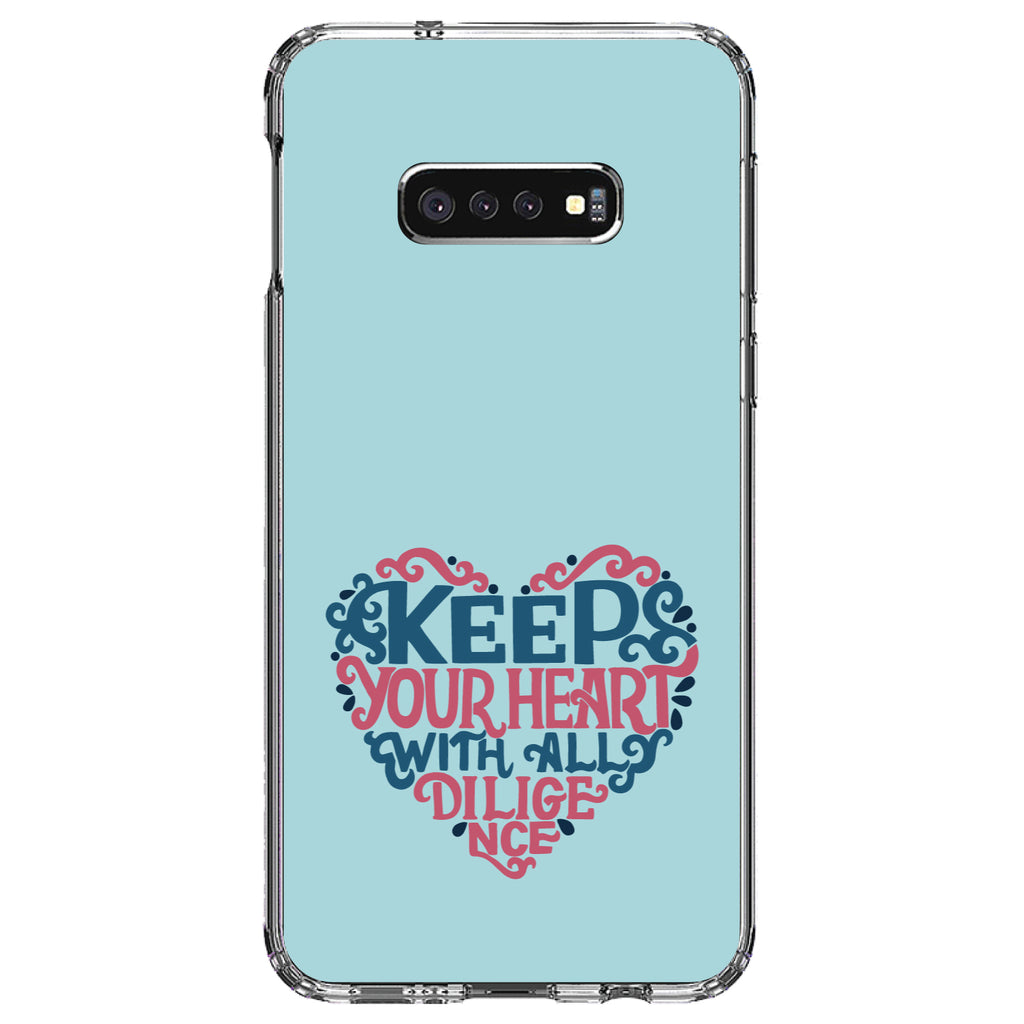 Keep Your Heart With All Diligence Clear Shockproof iPhone Case, view 18