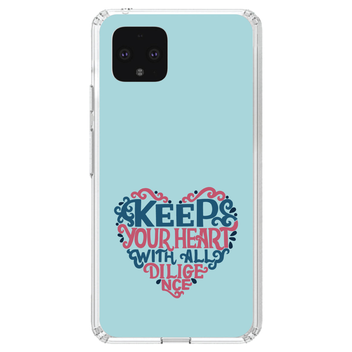 Keep Your Heart With All Diligence Clear Shockproof iPhone Case, view 24