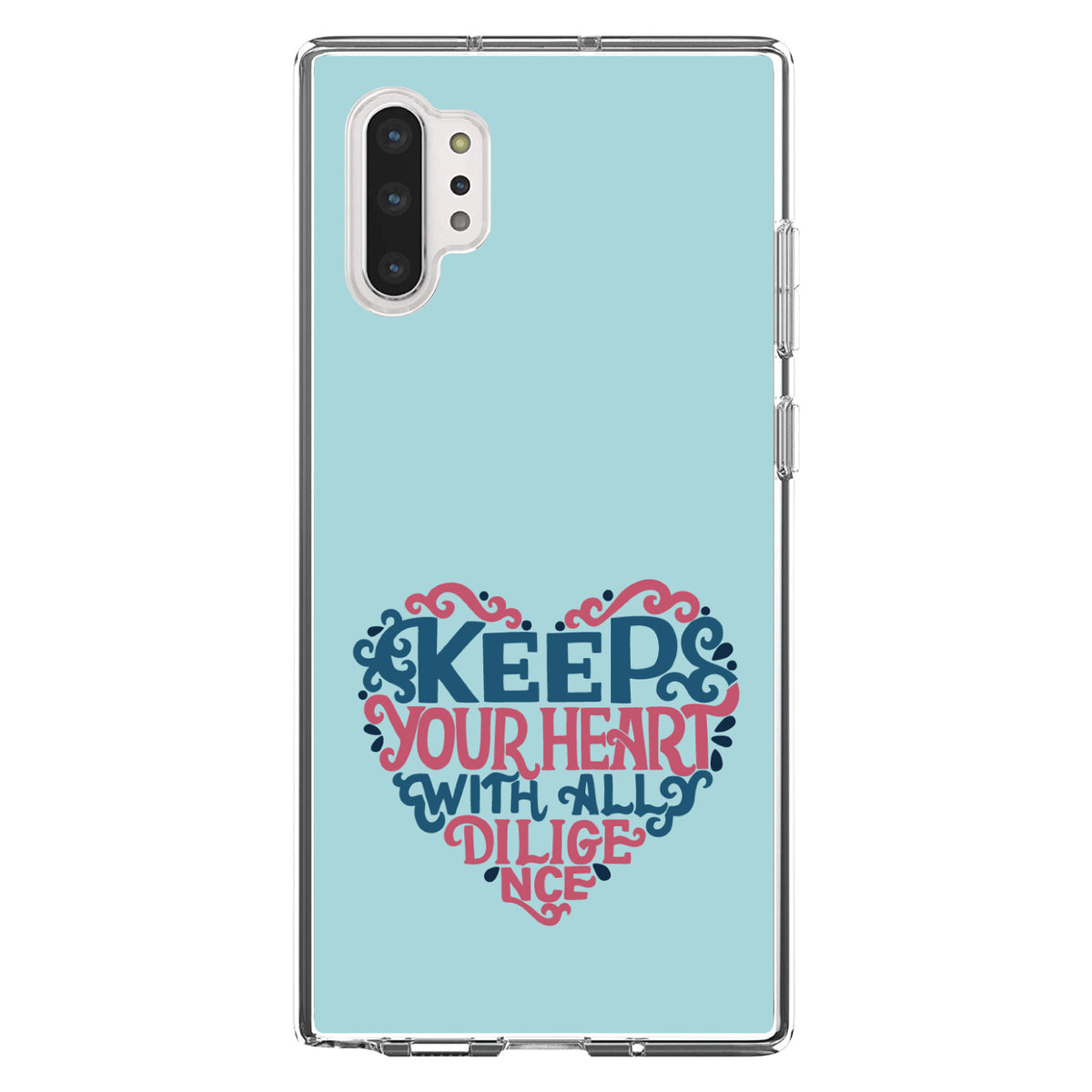 Keep Your Heart With All Diligence Clear Shockproof iPhone Case, view 10