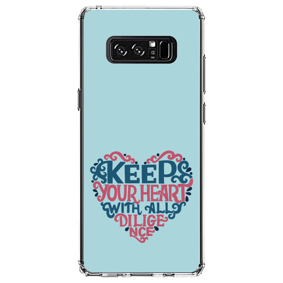 Keep Your Heart With All Diligence Clear Shockproof iPhone Case, view 12