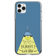 DistinctInk® Clear Shockproof Hybrid Case for Apple iPhone / Samsung Galaxy / Google Pixel - You Are the Light of the World