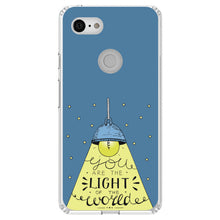 DistinctInk® Clear Shockproof Hybrid Case for Apple iPhone / Samsung Galaxy / Google Pixel - You Are the Light of the World