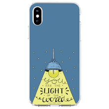DistinctInk® Clear Shockproof Hybrid Case for Apple iPhone / Samsung Galaxy / Google Pixel - You Are the Light of the World
