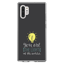 DistinctInk® Clear Shockproof Hybrid Case for Apple iPhone / Samsung Galaxy / Google Pixel - You Are the Light of the World / Bulb