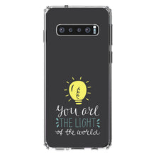 DistinctInk® Clear Shockproof Hybrid Case for Apple iPhone / Samsung Galaxy / Google Pixel - You Are the Light of the World / Bulb
