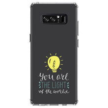 DistinctInk® Clear Shockproof Hybrid Case for Apple iPhone / Samsung Galaxy / Google Pixel - You Are the Light of the World / Bulb