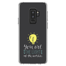 DistinctInk® Clear Shockproof Hybrid Case for Apple iPhone / Samsung Galaxy / Google Pixel - You Are the Light of the World / Bulb