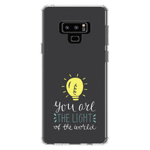 DistinctInk® Clear Shockproof Hybrid Case for Apple iPhone / Samsung Galaxy / Google Pixel - You Are the Light of the World / Bulb
