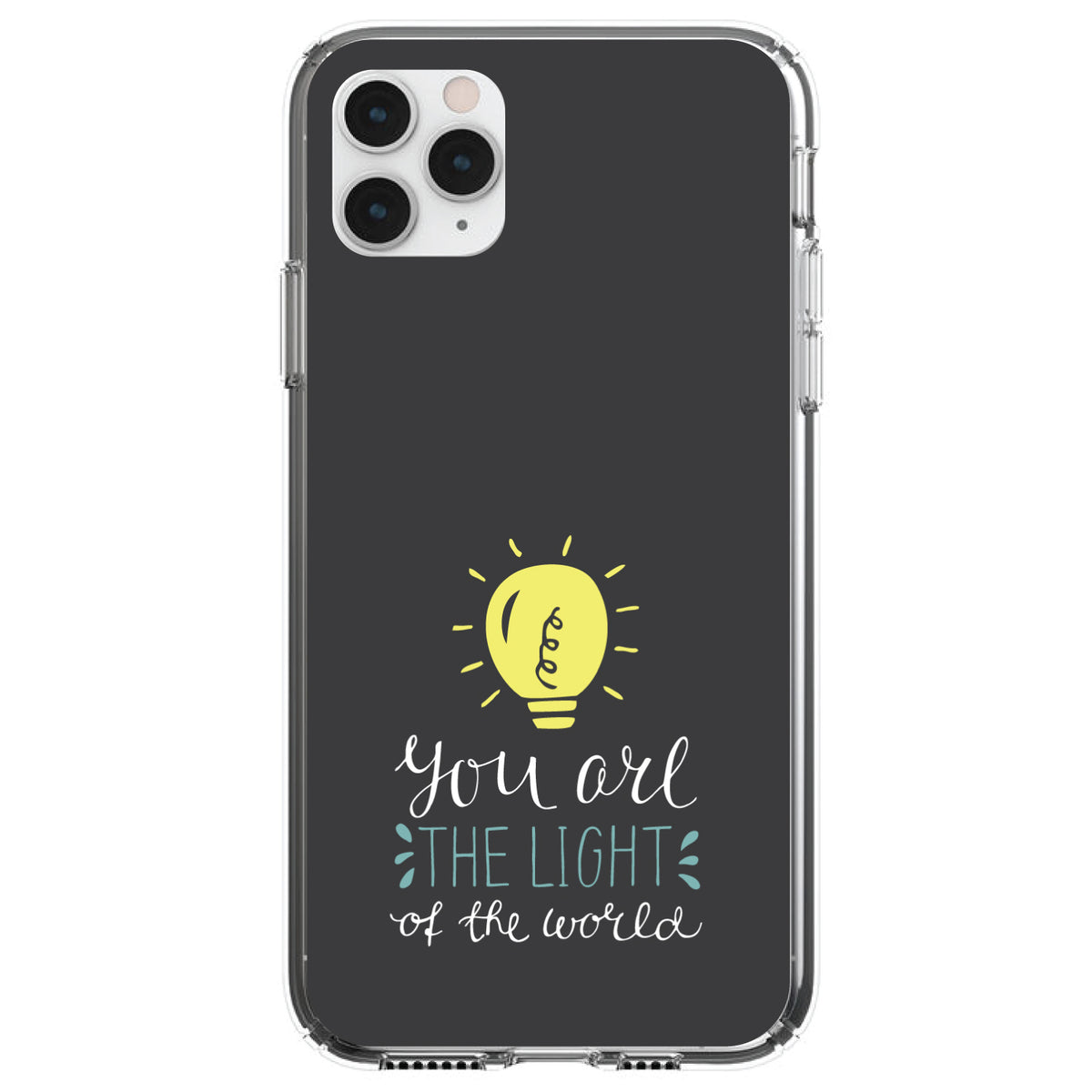 You Are the Light of the World / Bulb Clear Shockproof iPhone Case