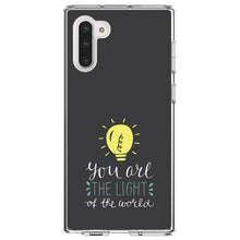 DistinctInk® Clear Shockproof Hybrid Case for Apple iPhone / Samsung Galaxy / Google Pixel - You Are the Light of the World / Bulb