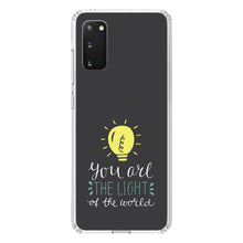 DistinctInk® Clear Shockproof Hybrid Case for Apple iPhone / Samsung Galaxy / Google Pixel - You Are the Light of the World / Bulb
